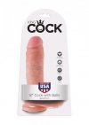 Realistyczne dildo z jądrami penis na przyssawce 20 cm