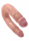 Dildo do pochwy i pupy podwójne cieliste 
