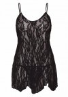 Seksowna bielizna Rose Lace Flair Dress Black Plus Size