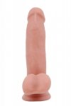 Realistyczne miękkie dildo na przyssawce z jądrami 18 cm