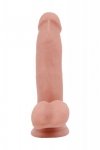 Realistyczne miękkie dildo na przyssawce z jądrami 18 cm