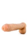 Bardzo duże dildo z żyłami z jądrami na przyssawce 35 cm