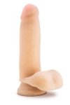 Naturalne dildo z żyłami jądrami na przyssawce 17 cm 