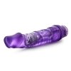Żelowe realistyczne dildo fioletowe 23 cm