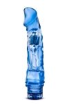 Żelowe realistyczne dildo niebieskie 23 cm