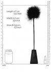 Ouch! Crop with feather - black
