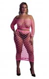 Long Sleeve Crop Top and Long Skirt  XL/XXXXL