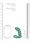 Beaded Vibrating Prostate Massager with Remote Control - Metallic Green