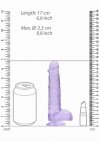 Realistyczny penis na przyssawce dildo fioletowe 15 cm