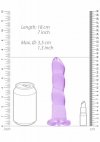 Dildo analne z wypustkami na przyssawce fioletowe 17,8 cm