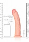 Zakrzywiony penis dildo na przyssawce cielisty 23 cm