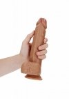 L Realistyczne dildo  z jądrami na przyssawce  23 cm