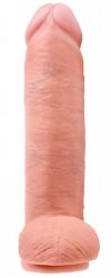 Duże realistyczne dildo z jądrami na przyssawce 30 cm