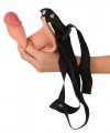 Realistyczne dildo wydłużenie penisa proteza strap-on pierścień na jądra 19,5 cm