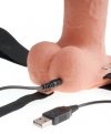 Realistyczne dildo sztuczny penis proteza kutasa z jądrami strap on 17,8 cm