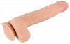 Realistyczne dildo z ruchomą skórką przyssawka 25 cm