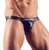 Błyszczące seksowne jockstrapy męskie wetlook czarne Men´s Jock 2XL