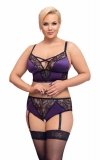 Fioletowy komplet sexy bielizny Cottelli 3XL