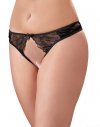 Czarne stringi z dużym otworem dziurką Cottelli 2XL