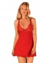 Obsessive koszulka nocna Luvae babydoll i stringi czerwona L/XL