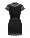 Obsessive 810-PEI-1 szlafrok czarny  S/M