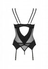 Obsessive Nesari czarny gorset i stringi  M/L