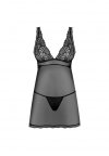 Obsessive Sweetia babydoll i stringi czarna      XS/S