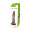 Karmelowy penis dildo na przyssawce bez jąder  21,5 cm