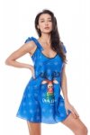 Damska halka koszulka Aster Chemise X-mas z reniferem niebieska XXL/XXXL