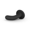 Czarne dildo do Strapon gładki penis na przyssawce 13,5 cm