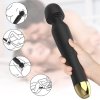 Stymulator silicone massager black usb 6 vibration