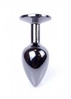 Korek analny z kryształem Jewellery Dark Silver PLUG- Red