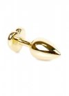 Korek analny z kryształem Jewellery Gold  Heart PLUG- Pink