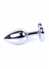 Korek analny z diamentem serce Jewellery Silver  Heart PLUG- Black