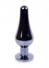 Korek analny z diamentem Jewellery Dark Silver BUTT PLUG- Red