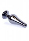 Korek analny z diamentem Jewellery Dark Silver BUTT PLUG- Clear