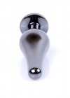 Szary korek analny z diamentem Jewellery Dark Silver BUTT PLUG- Purple