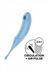 Masażer ssący łechtaczkowy Satisfyer Twirling Pro niebieski
