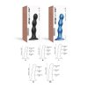 Dildo kulki analne na przyssawce orgazm niebieski 16,5 cm