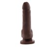 Brązowe dildo na przyssawce murzyńskie The Glad Eye