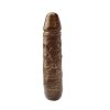 Podwójne realistyczne dildo analno waginalne złote 17 cm 