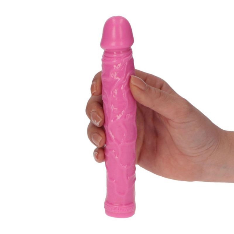 Realistyczne żylaste dildo analne różowe 16,5 cm