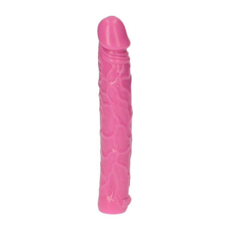 Realistyczne żylaste dildo analne różowe 16,5 cm