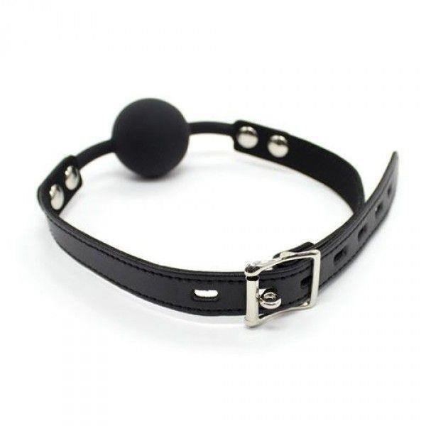 Knebel Ball Gag + Block (nero)
