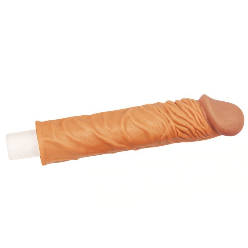 Przedłużka penisa Pleasure X Tender Penis Sleeve Brown +5cm