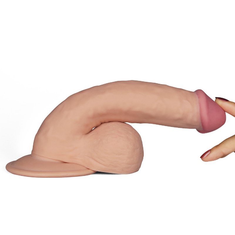 Realistyczny wibrator na przyssawce cyber skóra 22 cm
