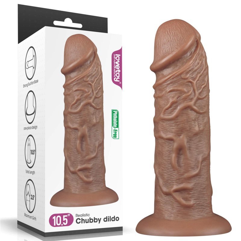 Realistyczne żylaste dildo na pryssawce Lovetoy 26,7 cm
