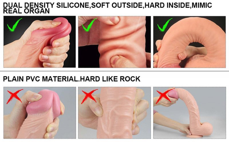 Ekskluzywny penis dildo Lovetoy podwójny silikon 30,5 cm
