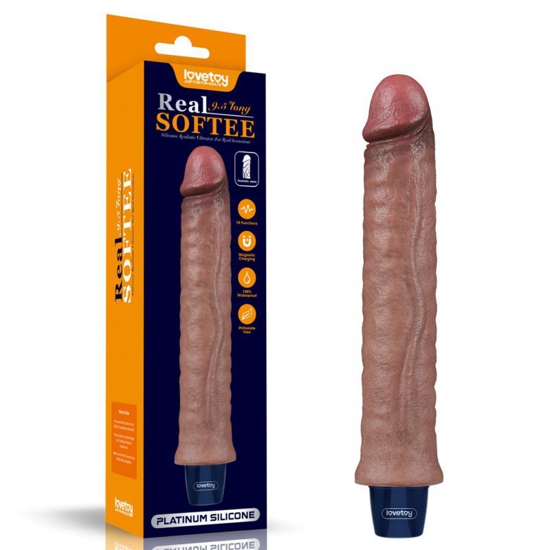 Realistyczne wibrujące dildo jak prawdziwy penis 24 cm