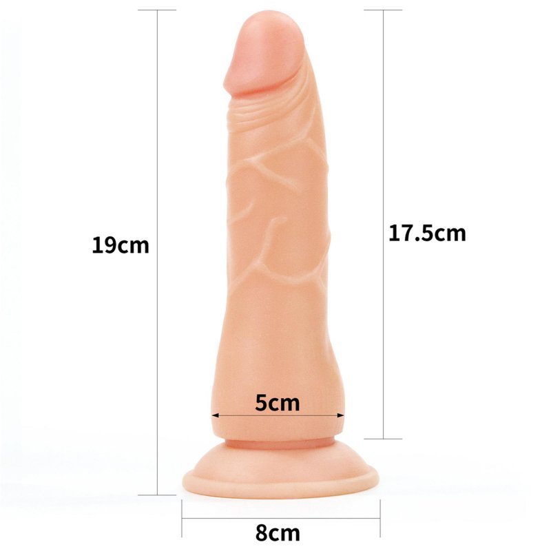Realistyczne dildo z uprzężą strap-on 19 cm